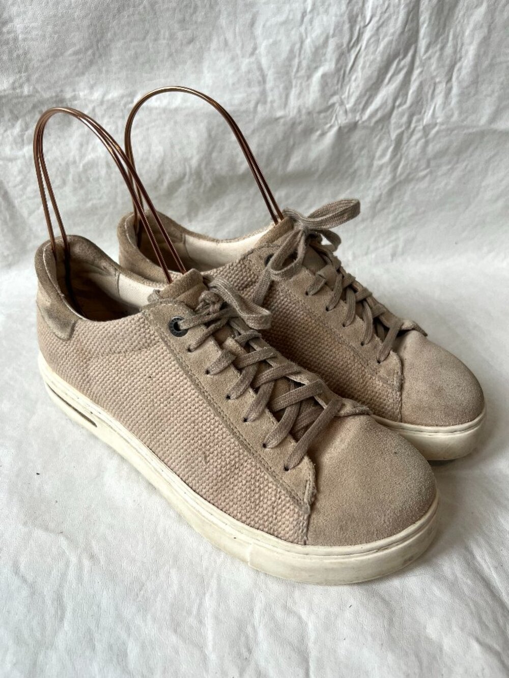 Birkenstock sneakers Bend 38 7 7.5 narrow low top shoes beige canvas sandcastle